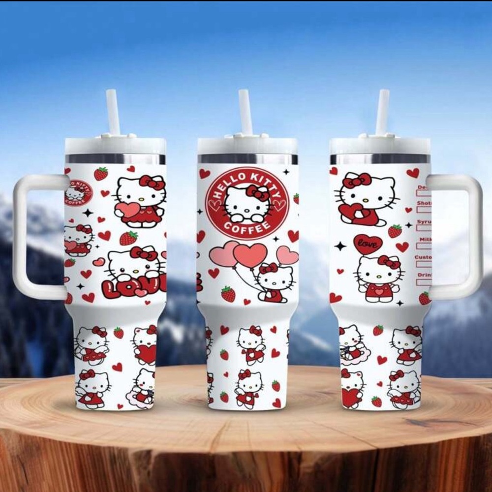 NIB HelloKitty 1pc 40oz Stainless Steel Water Bottle With Handle, Insulated.